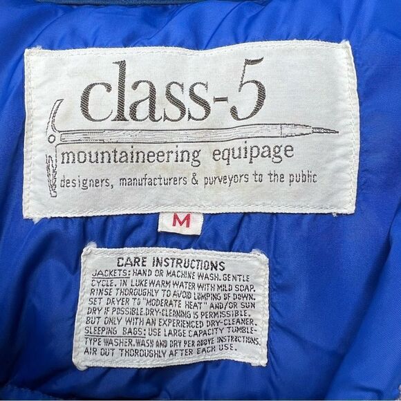 CLASS 5 Blue Vintage Down Vest Sz M - Picture 4 of 11